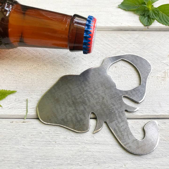 BE Creations & Designs, Inc. - Wholesale Bottle/Wine Opener - Elephant Head Metal Bottle Opener made from Recycled Steel1