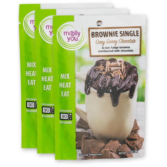 molly&you® - Wholesale Brownie mix - Ooey Gooey Chocolate Brownie Microwave Single1