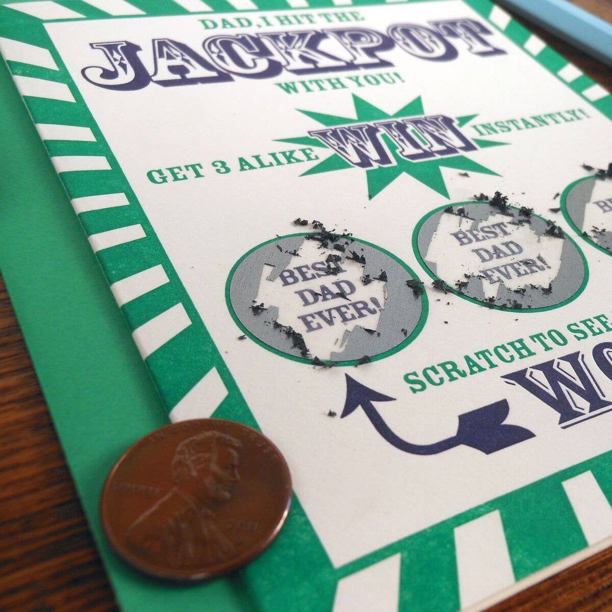 a. favorite design - Wholesale Father's Day Card - Dad Scratch Off Ticket1