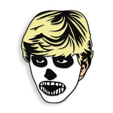 Alfiler de solapa Johnny de 1 pulgada, esmaltado suave, chapado en metal negro para venta al por mayor de Yesterdays