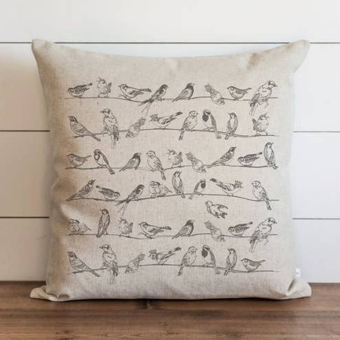 Porter Lane Home - Wholesale Throw Pillow Cover - Bird Wallpaper Pillow Cover0