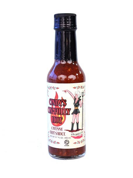Cindy's Cin Fully Hot Cayenne Hot Sauce for wholesale by Cin Chili & Company