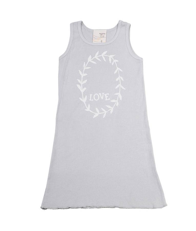 REMOVED BRAND - Wholesale Dress - Women's - Love Garland Print - Rib Tank Dress0