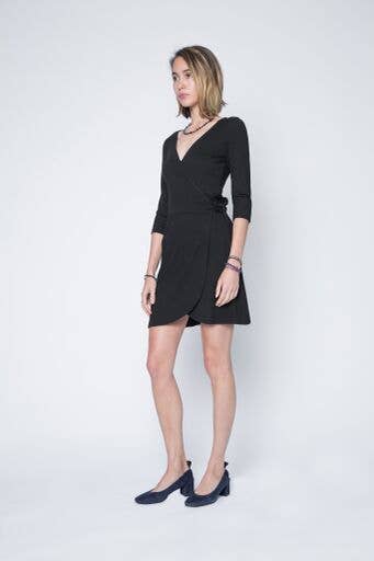 Adelyn SF - Wholesale Dress - Women's - Rayon Jersey Wrap Dress with Stretch1