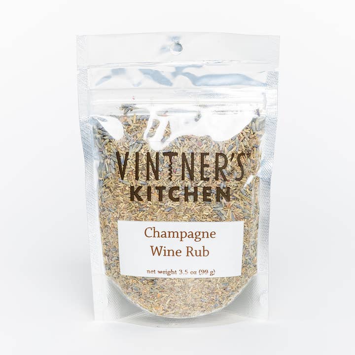Champagne Wine Rub Gusseted Bag for wholesale by Vintner's Kitchen LLC