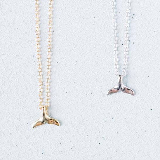 Rebecca Accessories LLC - Wholesale Pendant/Charm Necklace - Whale Tail Charm Pendant Necklace Ocean, Sea Gift Giving