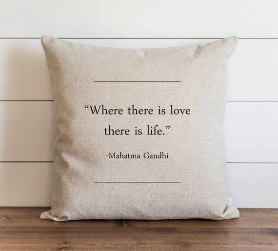 Porter Lane Home - Wholesale Throw Pillow Cover - Book Collection_Mahatma Gandhi Pillow Cover0