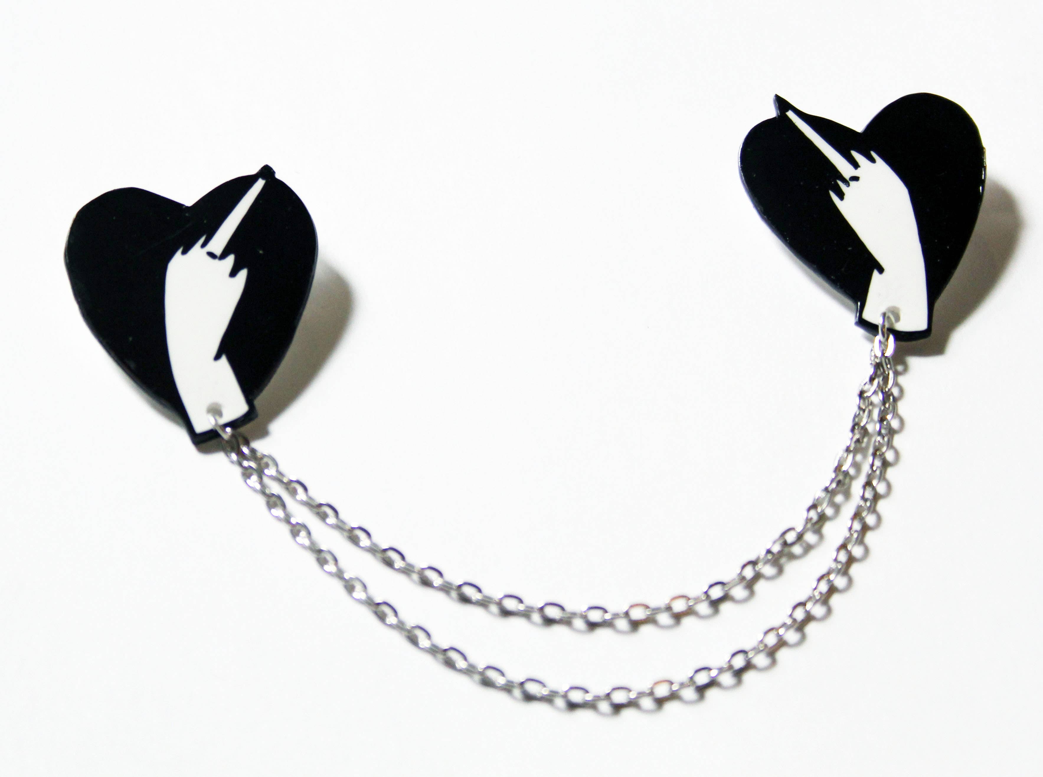 Midge Blitz - Wholesale Brooch - Lovely Middle Finger Handmade Collar Clips1