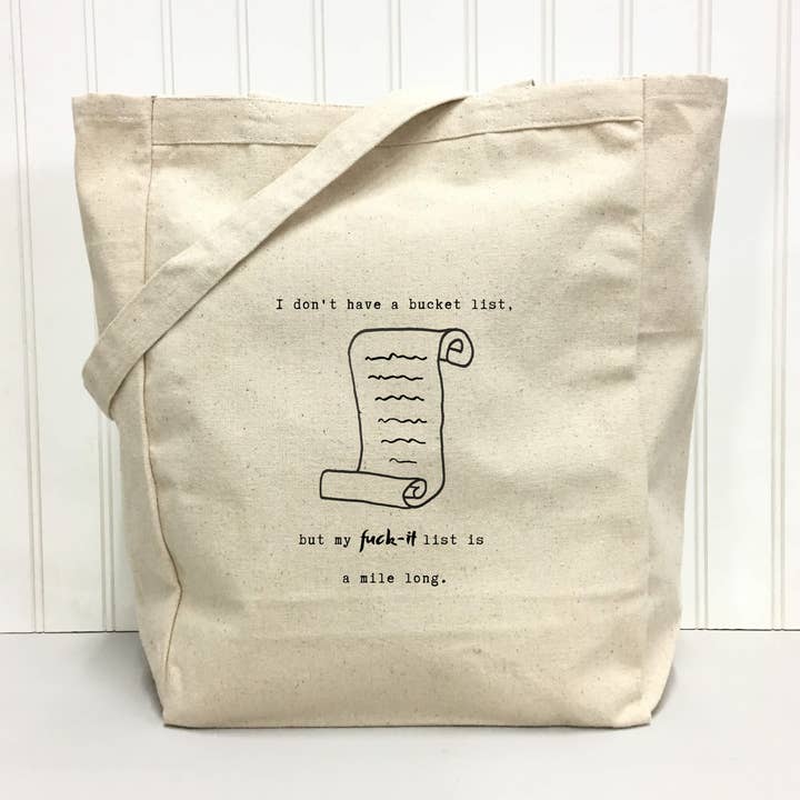 Tote Bag - Bucket List for wholesale by Things UnCommon