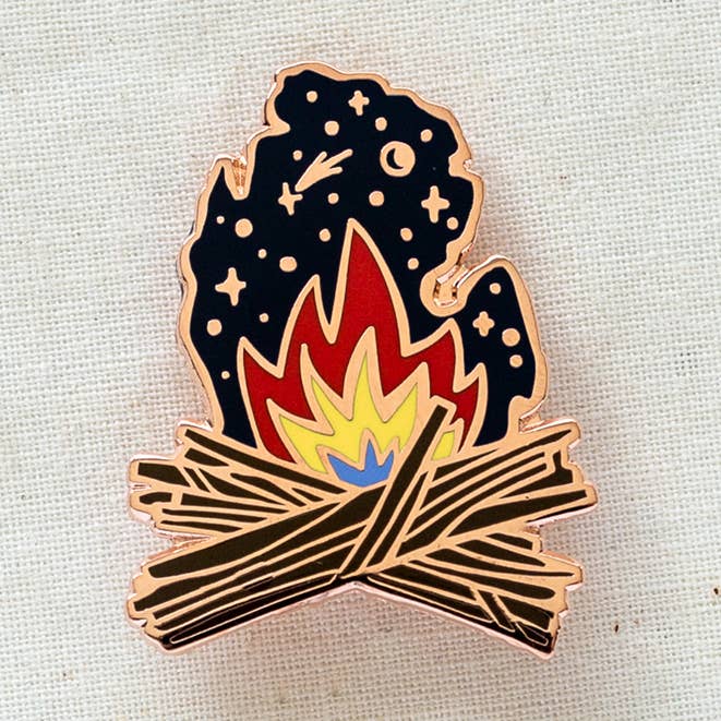 Michigan emaille pin voor wholesale door Wildship Studio