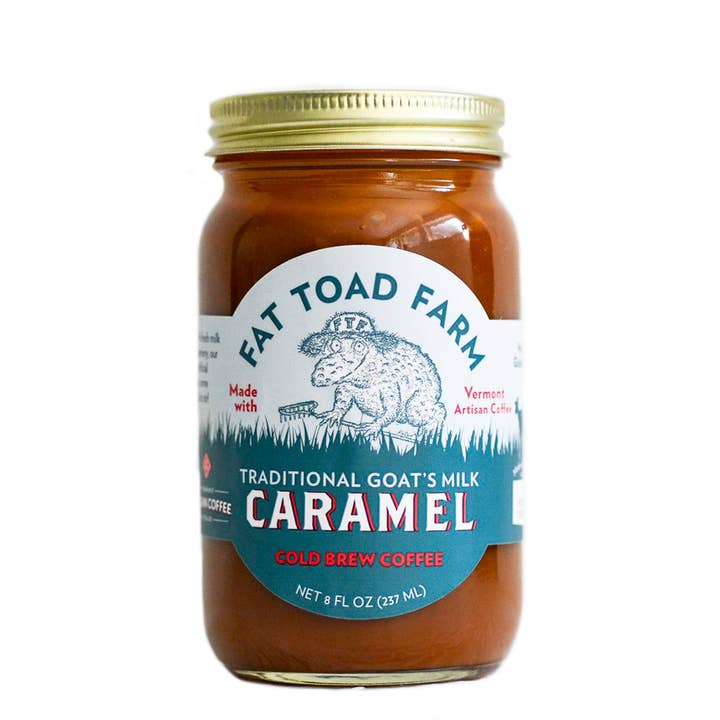 8oz Cold Brew Coffee Goat's Milk Caramel for wholesale by Fat Toad Farm