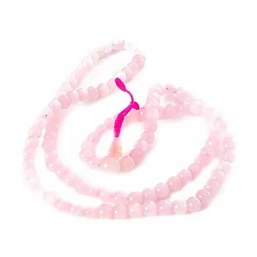 Rose Quartz Mala Necklace for wholesale by Kathmandu yogi