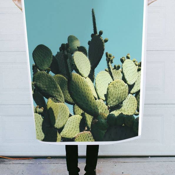 Capricorn Press - Wholesale Art Print - Large Prickly Pear Cactus in Blue1