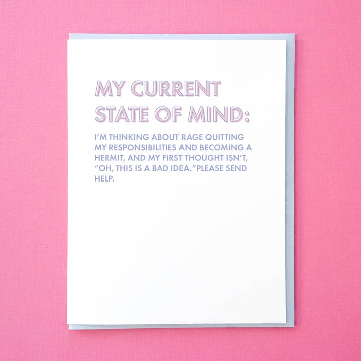 Send Help - Funny Greeting Card. Friend Card. Just Because for wholesale by Tick Tock Press