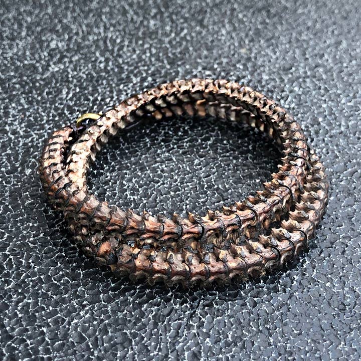 Snake Vertebrae Double Wrap Bracelet, African Snake Bones for wholesale by ASTALI