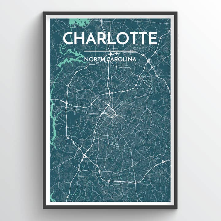 Charlotte City Map for wholesale by Point Two Design Group