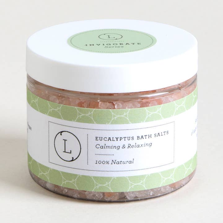 Green Eucalyptus Infused Bath Salt Soak (100% Natural) for wholesale on Faire