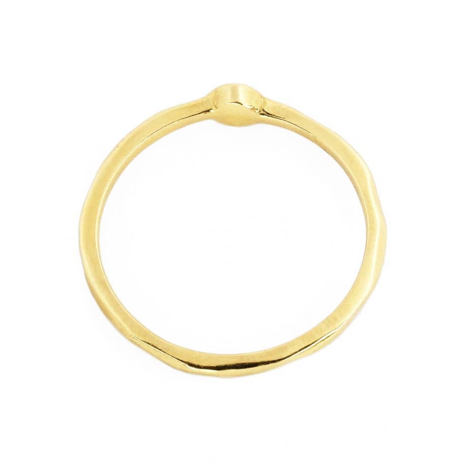 Gabriela Jewelry - Wholesale Single Stone/Solitaire Ring - The Orion Stacking Ring - Rose Gold0