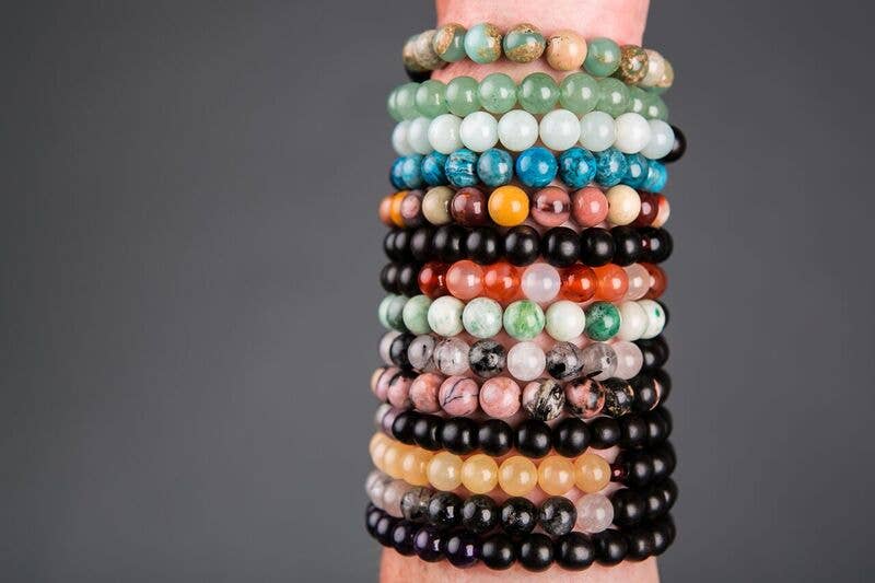 Iamtra - Wholesale Beaded Bracelet - Mix of 25 Stone Stacks1