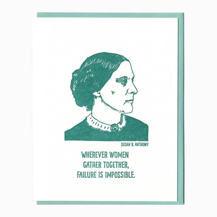 Susan B Carte Anthony pour la vente par Blackbird Letterpress