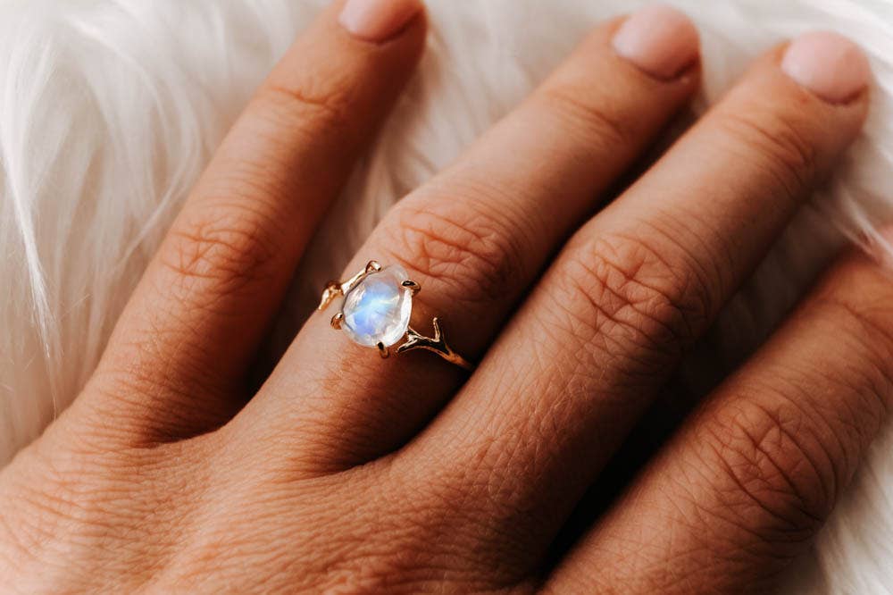 Wander + Lust Jewelry - Wholesale Single Stone/Solitaire Ring - Gold Everly Ring3