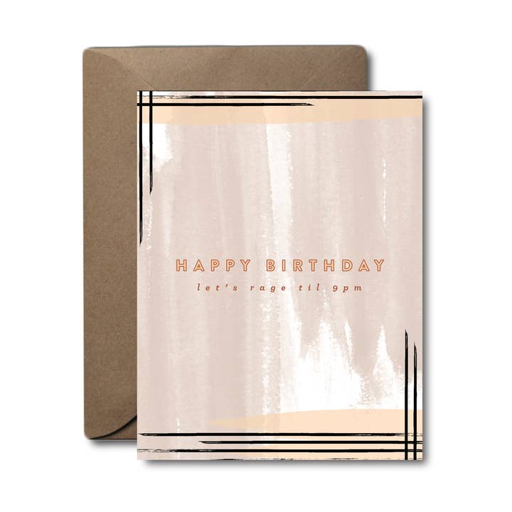 Let's Rage Til 21h00 Carte de vœux d'anniversaire pour la vente par Black Lab Studio