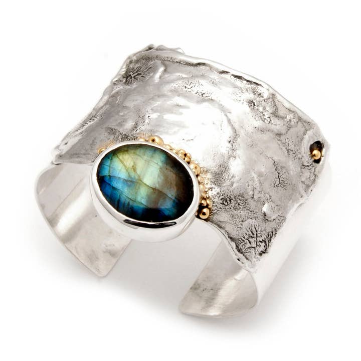 Tamara Kelly Designs - Wholesale Cuff Bracelet - Reticulated cuff with stone0