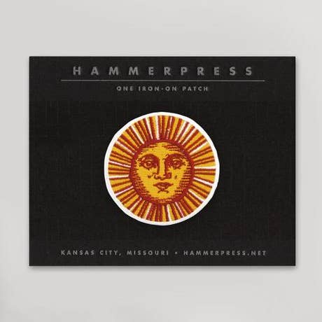 Sun Face Patch for wholesale by Hammerpress