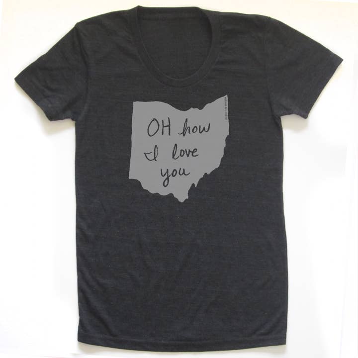 OH How I Love You (Ohio) : Women's Tee for wholesale by Megan Lee Designs