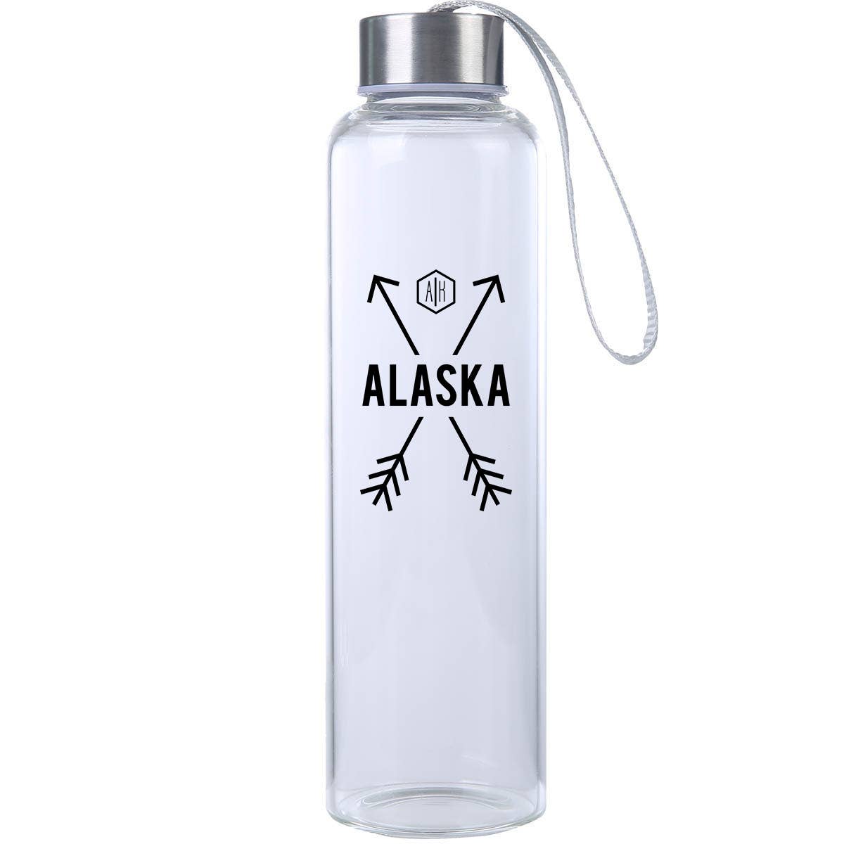 Made2Order - Wholesale Water Bottle - Alaska Homegrown Arrow State Glass Water Bottle0