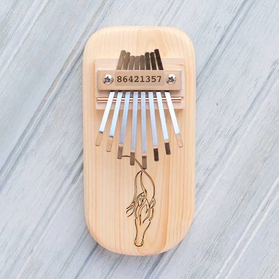 Horse Engraved Thumb Piano for wholesale by Mountain Melodies LLC