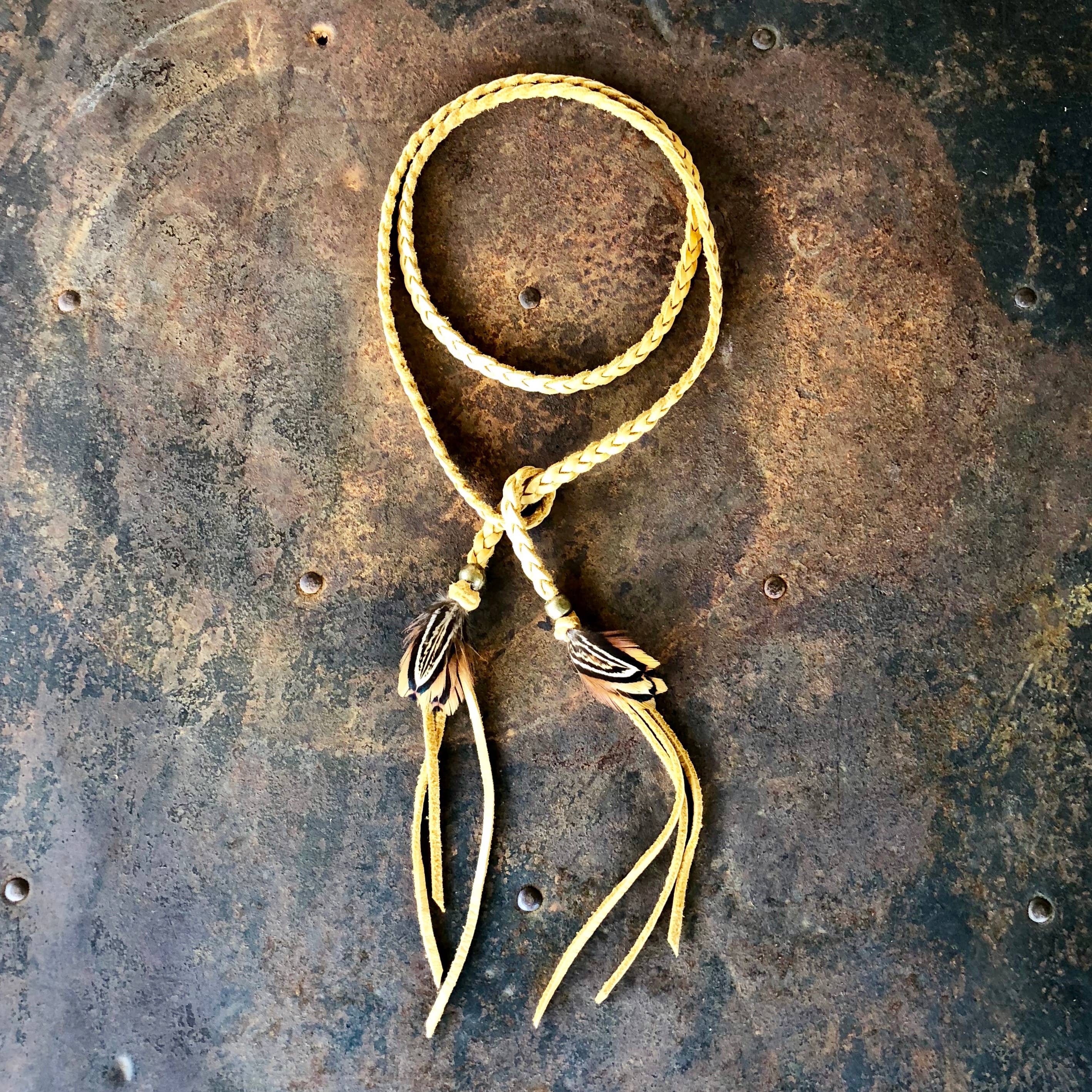 ASTALI - Wholesale Hat Accessory - Women's - Leather Wrap Accessory - Gold, Bracelet/Lariat/Hatband3