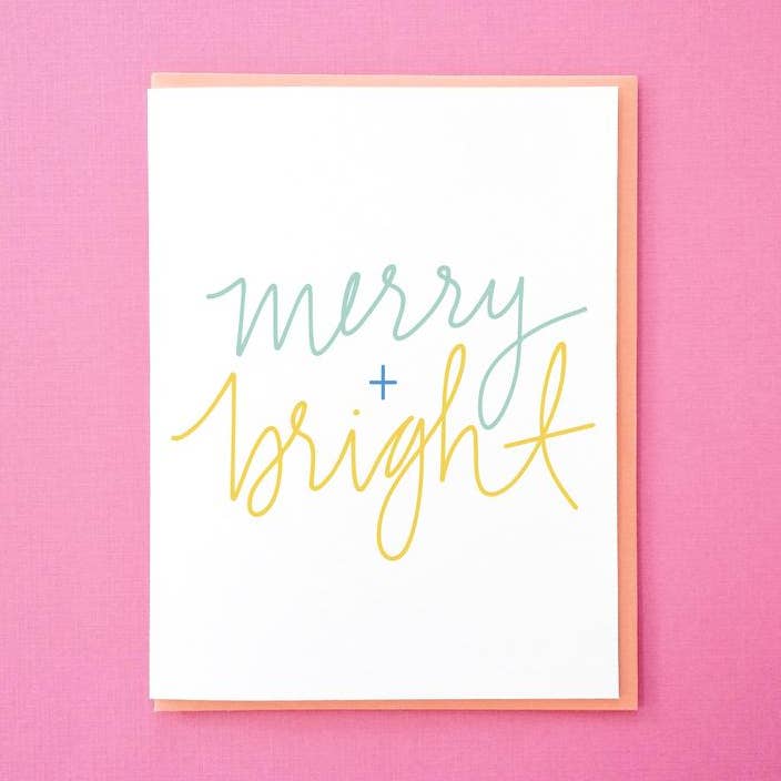 Tick Tock Press - Wholesale Christmas Card - Merry + Bright0
