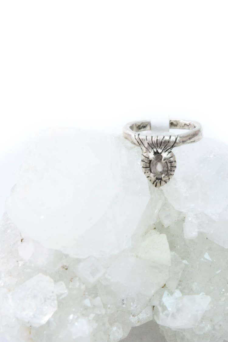 Flight of Fancy - Wholesale Single Stone/Solitaire Ring - Love Petal Ring (Silver/14K Vermeil)0