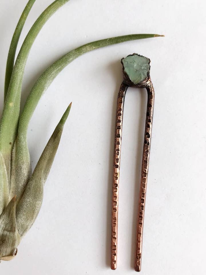 Fluorite Hair Pin for wholesale by Aerow