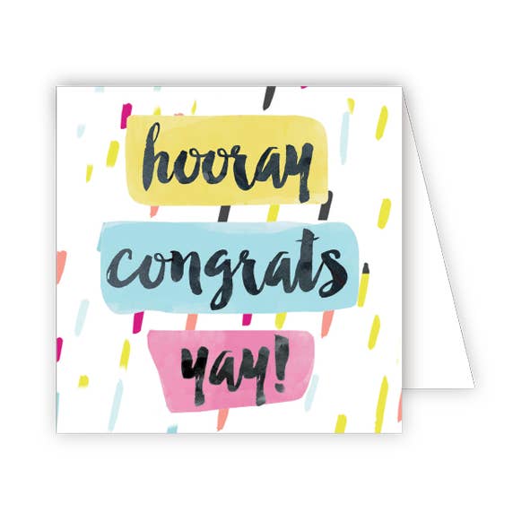 RosanneBeck Collections - Wholesale Congratulations card - Hooray Congrats Yay Enclosure Card0