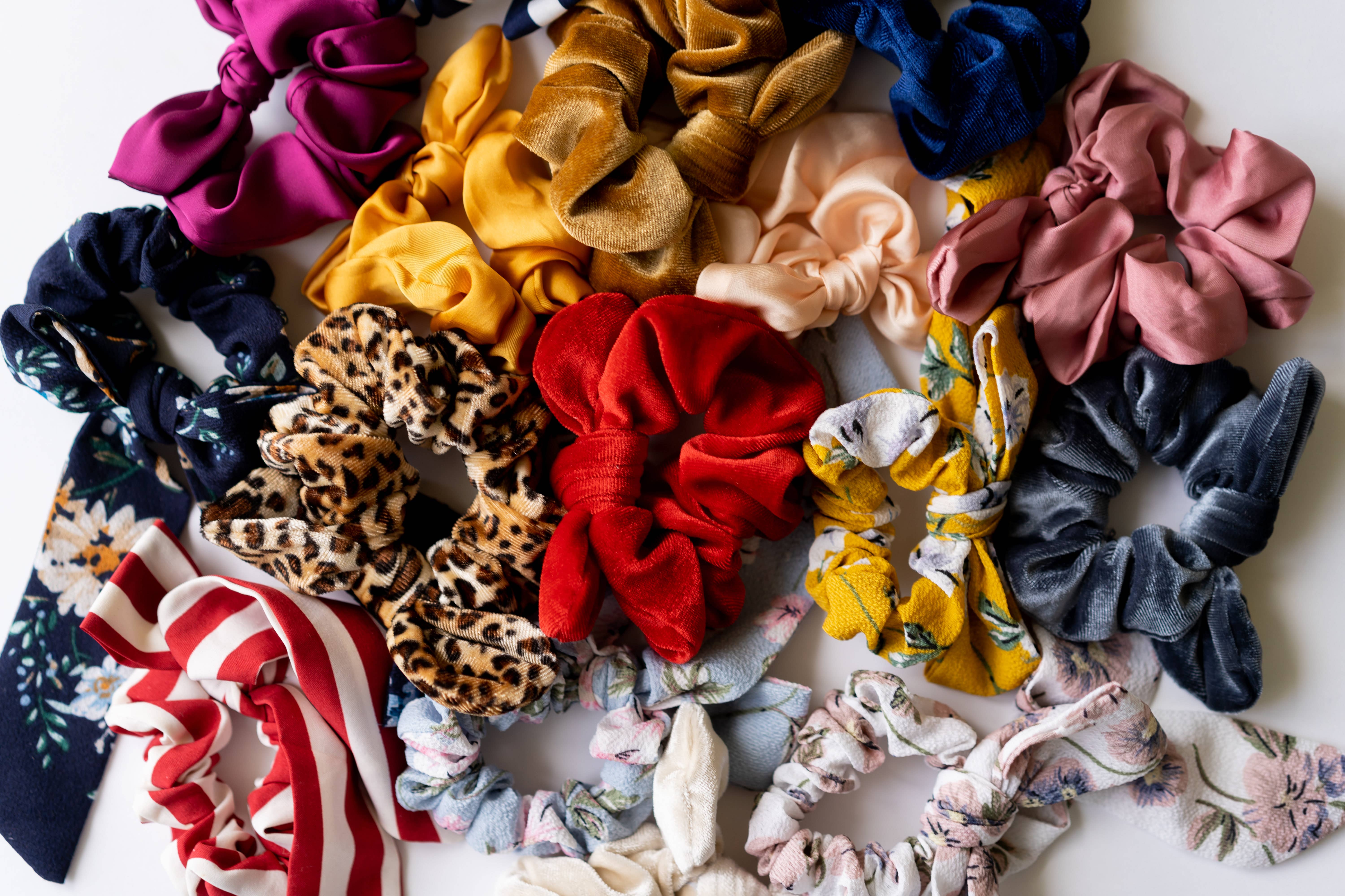 BRITTs. BOWs - Wholesale Scrunchie - Women's - Satin Rose Hair Scrunchie Bow3