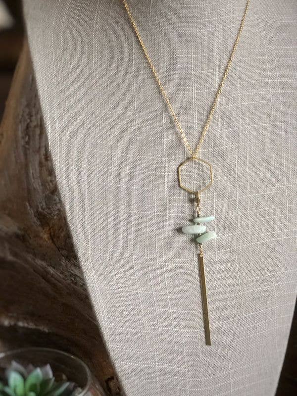 Season of Change Necklace - Amazonite for wholesale by Fearless Memories Jewelry
