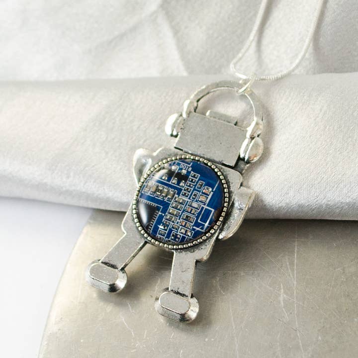 Circuit Breaker Labs - Wholesale Pendant/Charm Necklace - Circuit Board Robot Necklace1