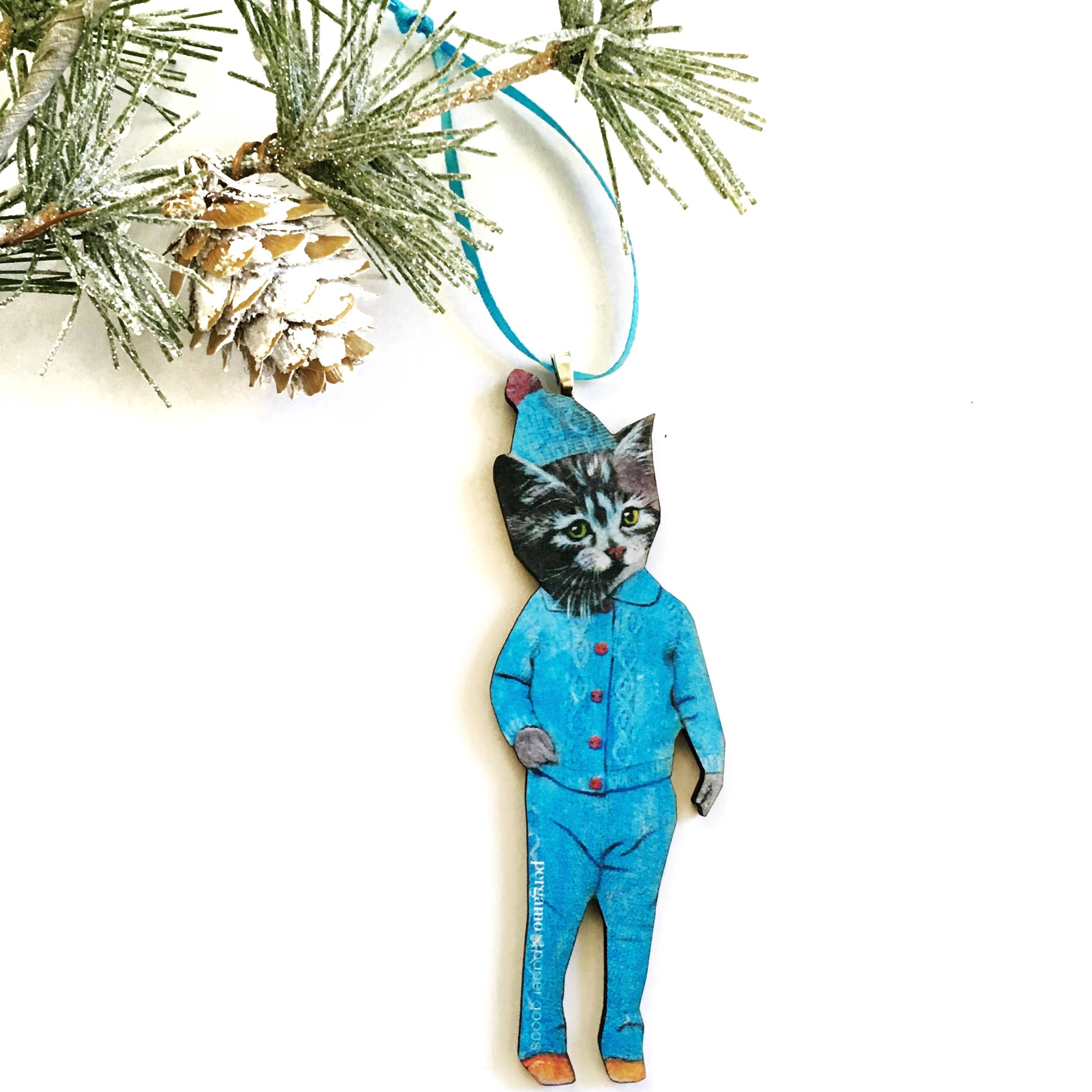 Pergamo Paper Goods - Wholesale Ornament - Retro Kitten Ornament1