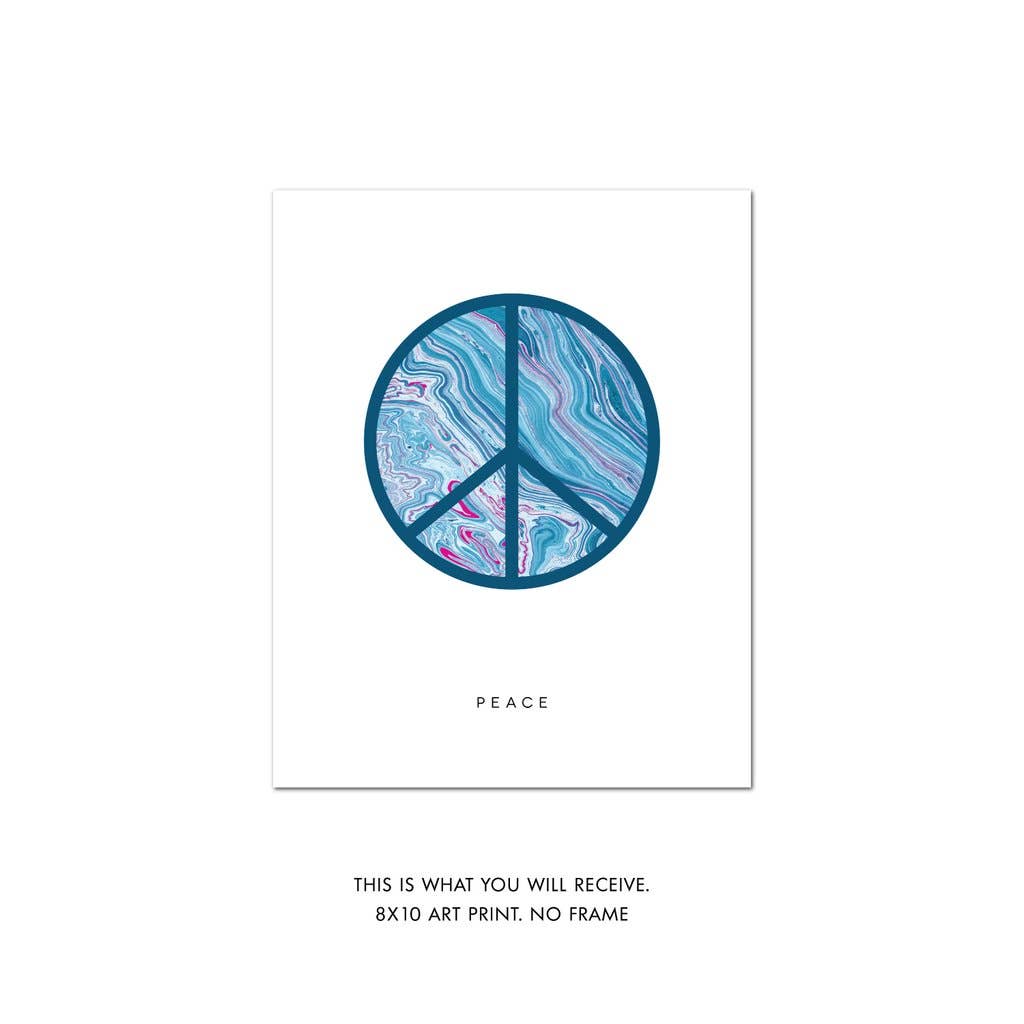 pixelimpress - Wholesale Art Print - PEACE Art Print | Marble Art | WORLD PEACE1