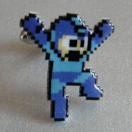 Mega Man Jumping Pin - En Pin for engroshandel hos 8-Bit Zero