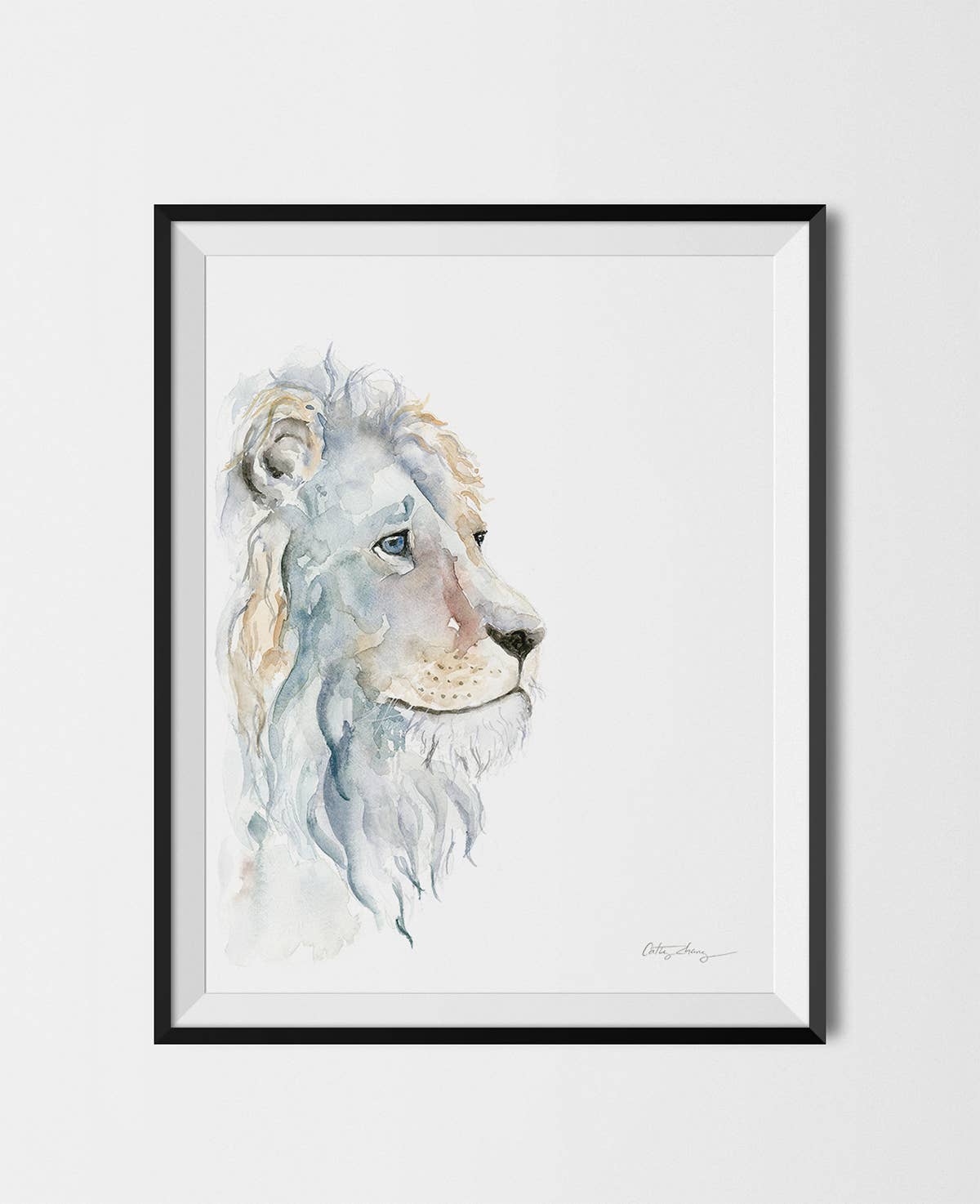Easy Sunday Club - Wholesale Art Print - Introspective Lion Watercolor Art Print1