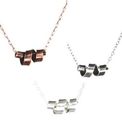 Tactile Melodies - Wholesale Pendant/Charm Necklace - Ribbons Copper Necklace - Small Pendant3