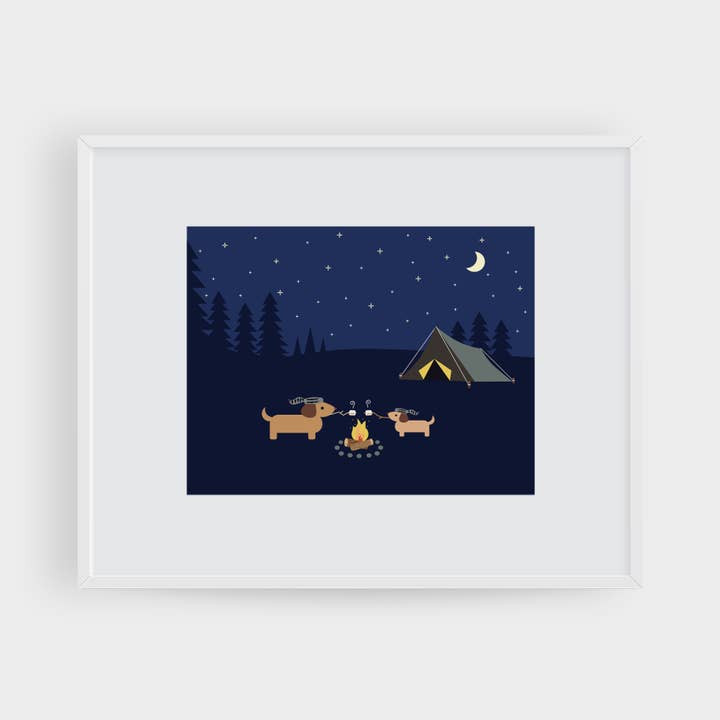 Impression d'art de S'mores Camp Fire pour la vente par Maple & Cotton