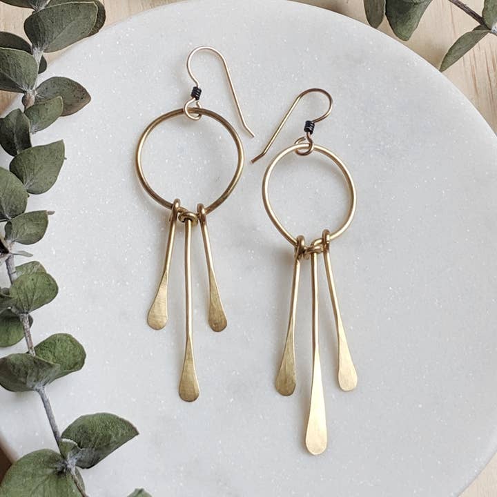 Boucles d'oreilles pluie pour la vente par Zalias Jewelry