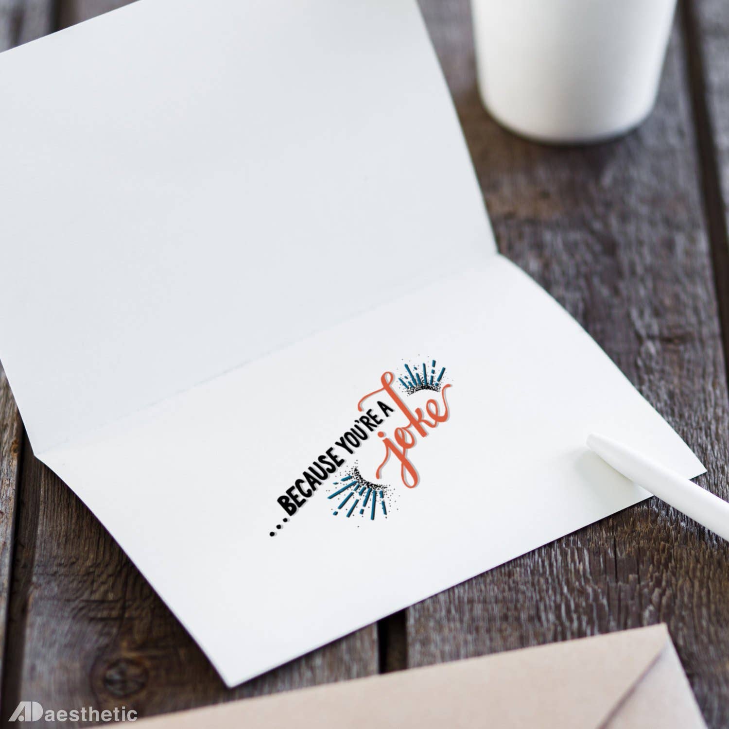 AD Aesthetic - Wholesale Everyday Greeting Card - You're A Joke Greeting Card2