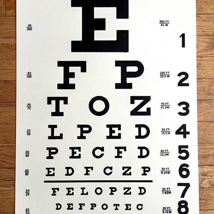 Cyberoptix Tie Lab - Wholesale Art Print - Eye Chart Art Print Poster1