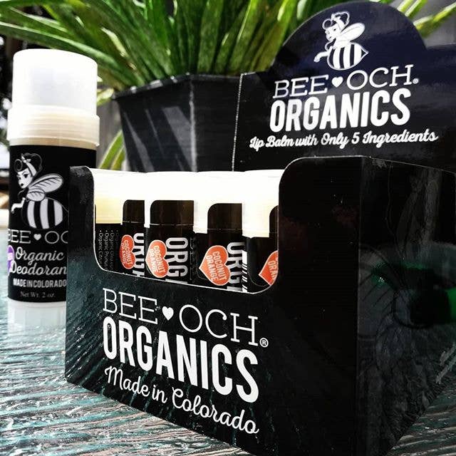 BEE-OCH Organics - Wholesale Lip Balm - Organic Lip Balm Display Box - 12 Count