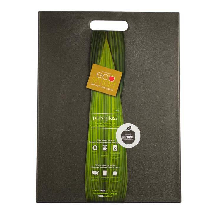 Black EcoSmart Polyglass Cutting Board 12x16 for wholesale on Faire